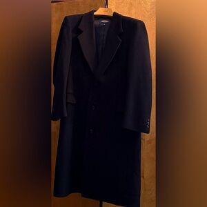 Men’s Towncraft Black Wool Dress Coat - 3 button size 42